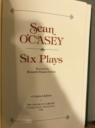 Six Plays - Sean O'Casey 20th Century Series Franklin Library 