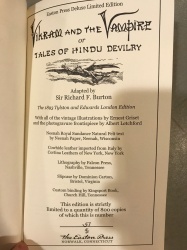 VIKRAM AND THE VAMPIRE - RICHARD BURTON Deluxe Limited Edition Easton Press 