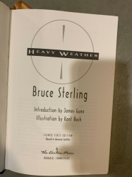 Heavy Weather - Bruce Sterling SIGNED Sci Fi 1st Edit Easton Press