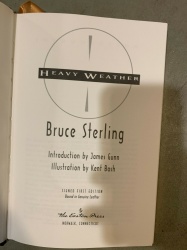 Heavy Weather - Bruce Sterling SIGNED Sci Fi 1st Edit Easton Pess 