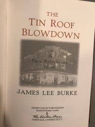 Tin Roof Blowdown by James Lee Burke SIGNED w/ COA Easton Press