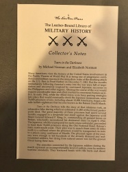 Tears in the Darkness by Michael and Elizabeth Norman Military Easton Press 
