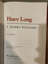 Huey Long 2 Volumes - T. Harry Williams American History Easton Press 