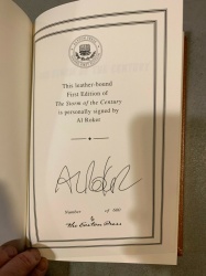 Storm of the Century by Al Roker SIGNED 1st Edition Easton Press 