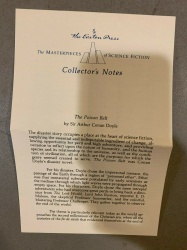 Poison Belt by Arthur Conan Doyle Sci Fi Series Easton Press 